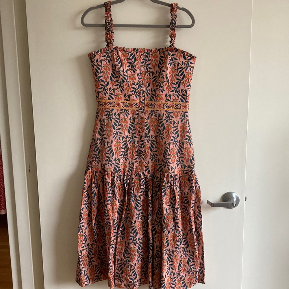 Agua Bendita Pink Midi Dress